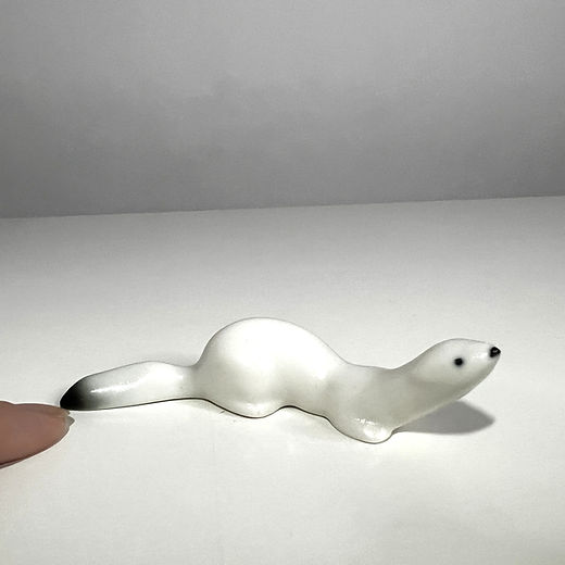 Arabia Finland Weasel Figurine by Raili Eerola | Nordic Retro Cat