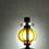Thumbnail: Boda Yellow Colored Glass Candleholder by Erik Höglund