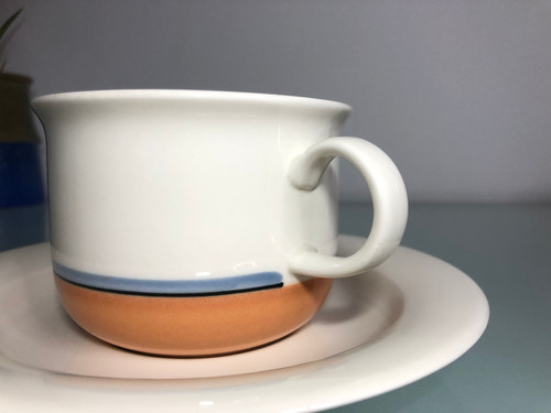 Arabia Arctica Aprikos Tea Cup with Saucer by Inkeri Leivo 