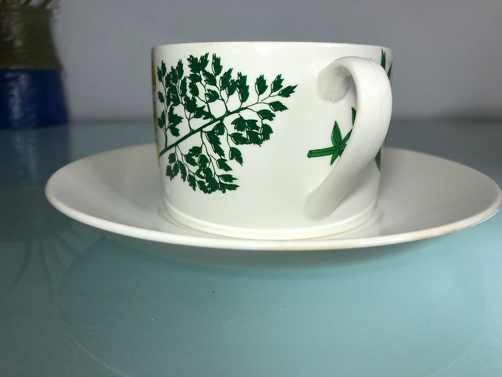 Thumbnail: Import Flora Tea Cup + Saucer