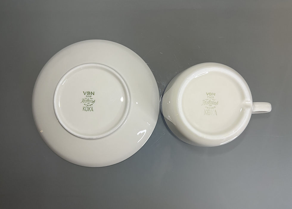 縮圖：Rörstrand  Koka Tea Cup Set by Hertha Bengtston