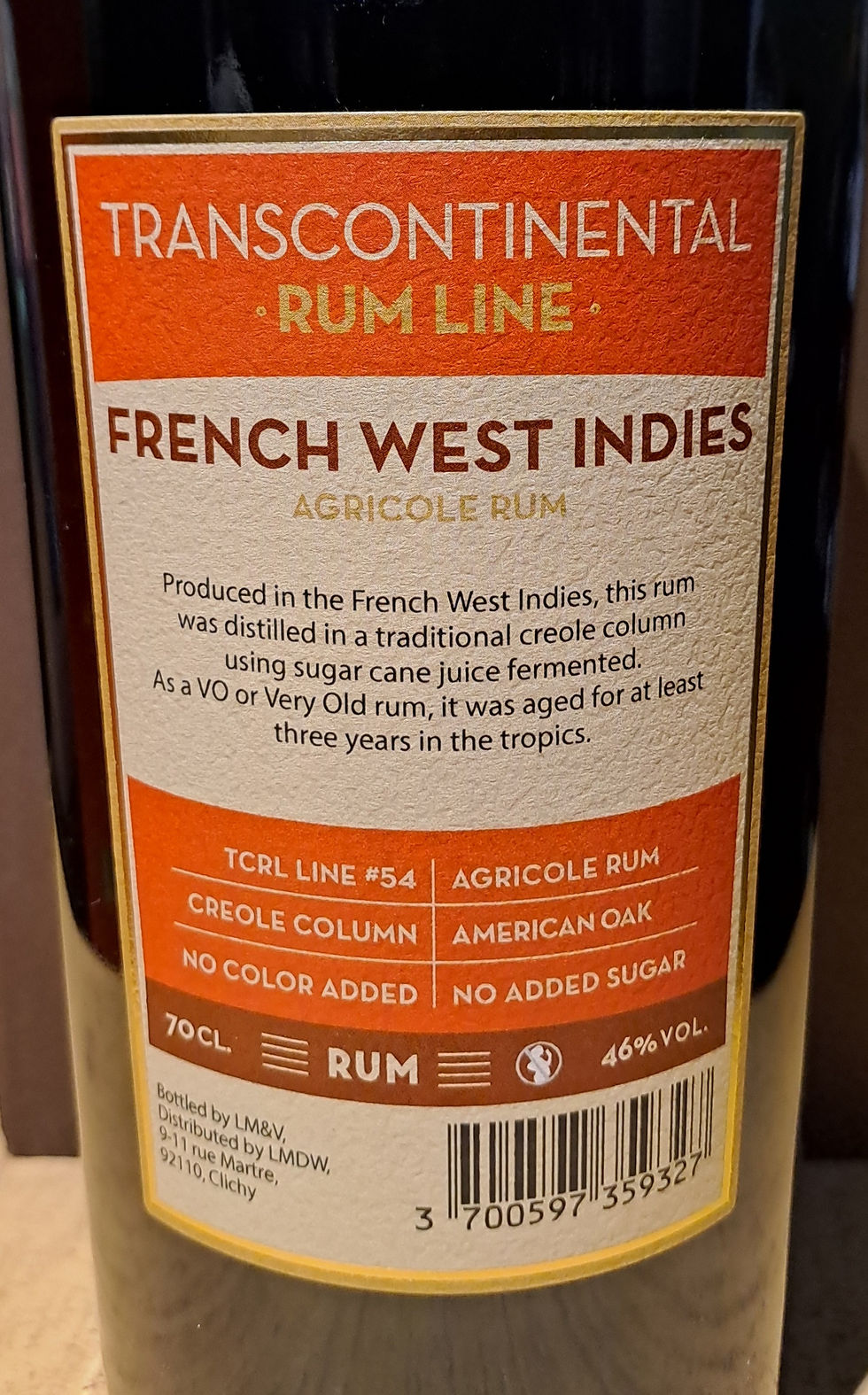 Thumbnail: VO RUM AGRICOLE FRENCH WEST INDIES TRANCONTINENTAL RUM LINE (ASTUCCIATO)