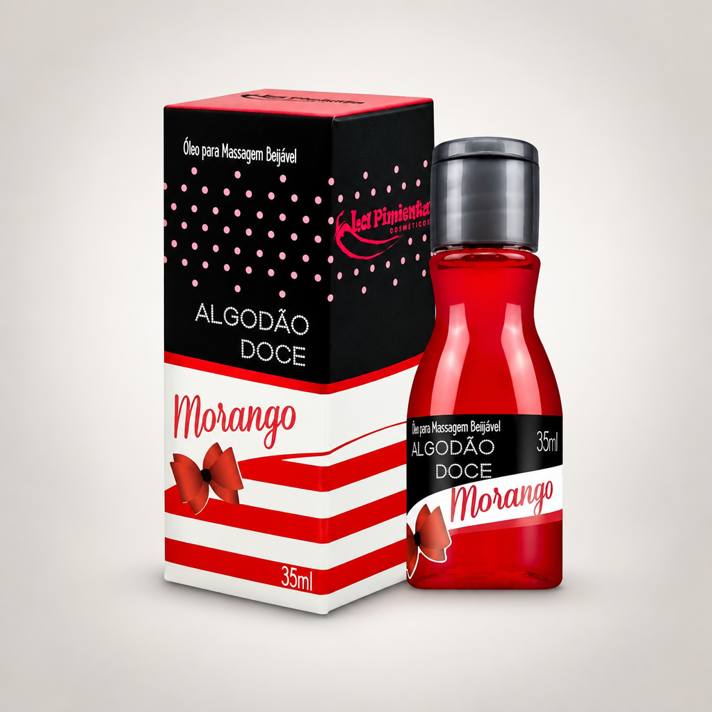 Óleo Beijável Para Massagem Sabor Morango 35ml
