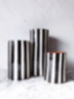 bold stripe vases