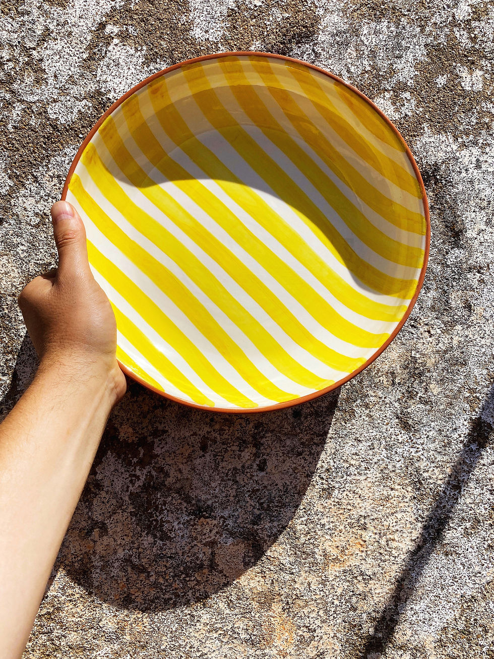large bold stripe bowl