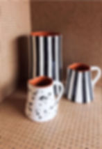 bold stripe vase, pitchers