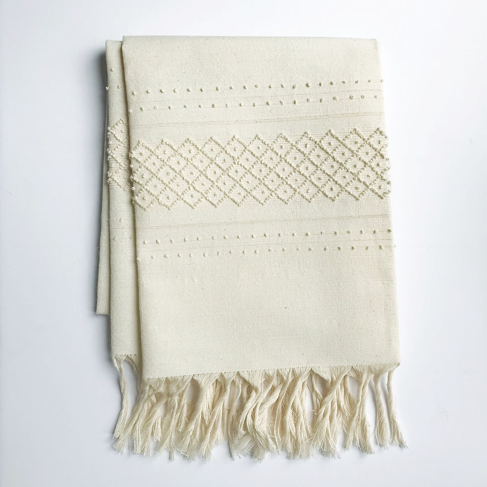linen towel - cream on cream