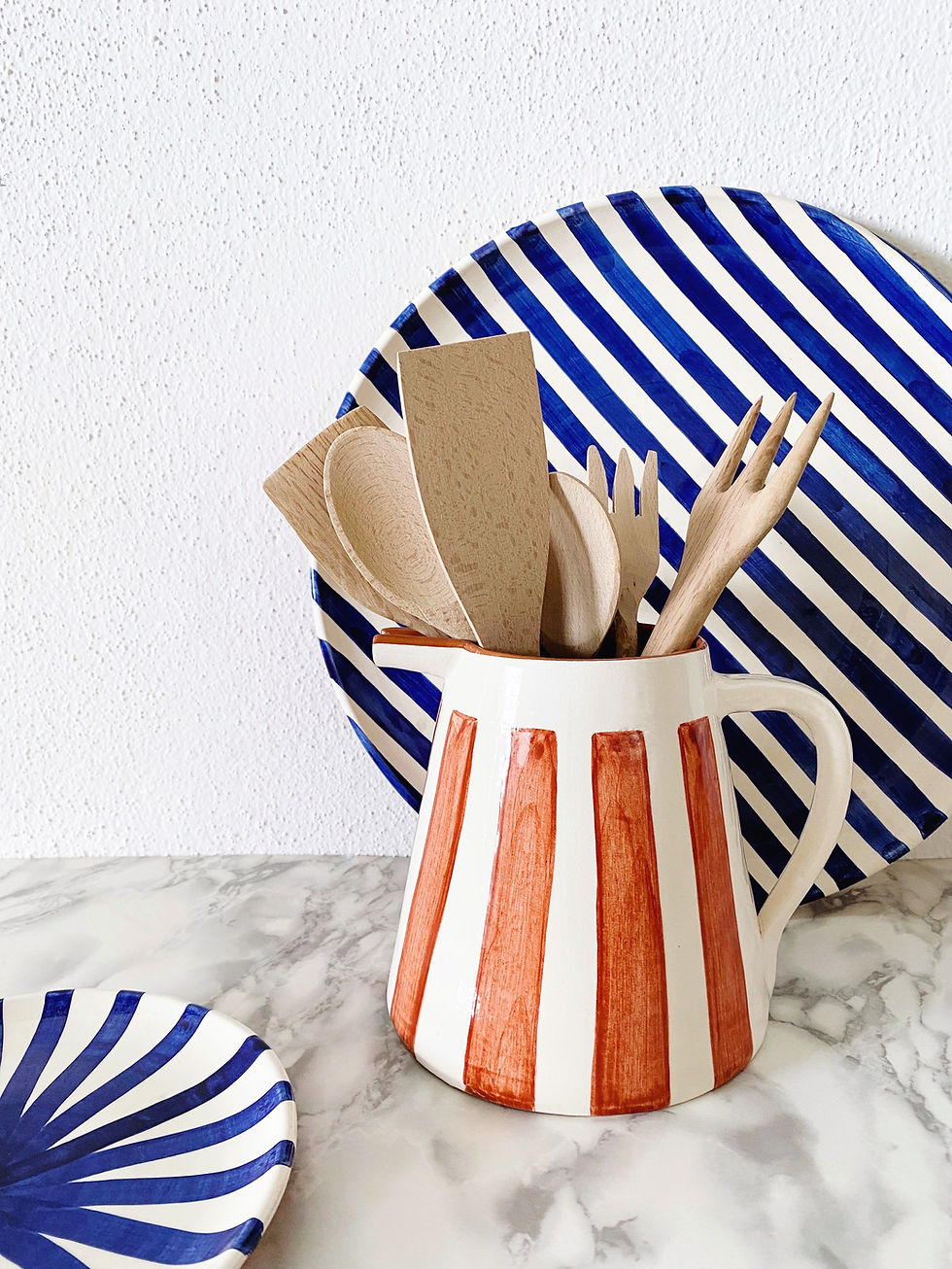 terracotta and blue