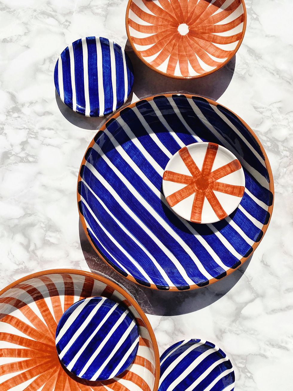 terracotta and blue