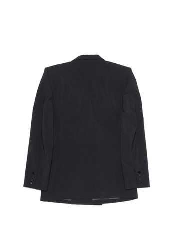 Power Shoulder Double-Breasted Tailored Jacket/ BLACK