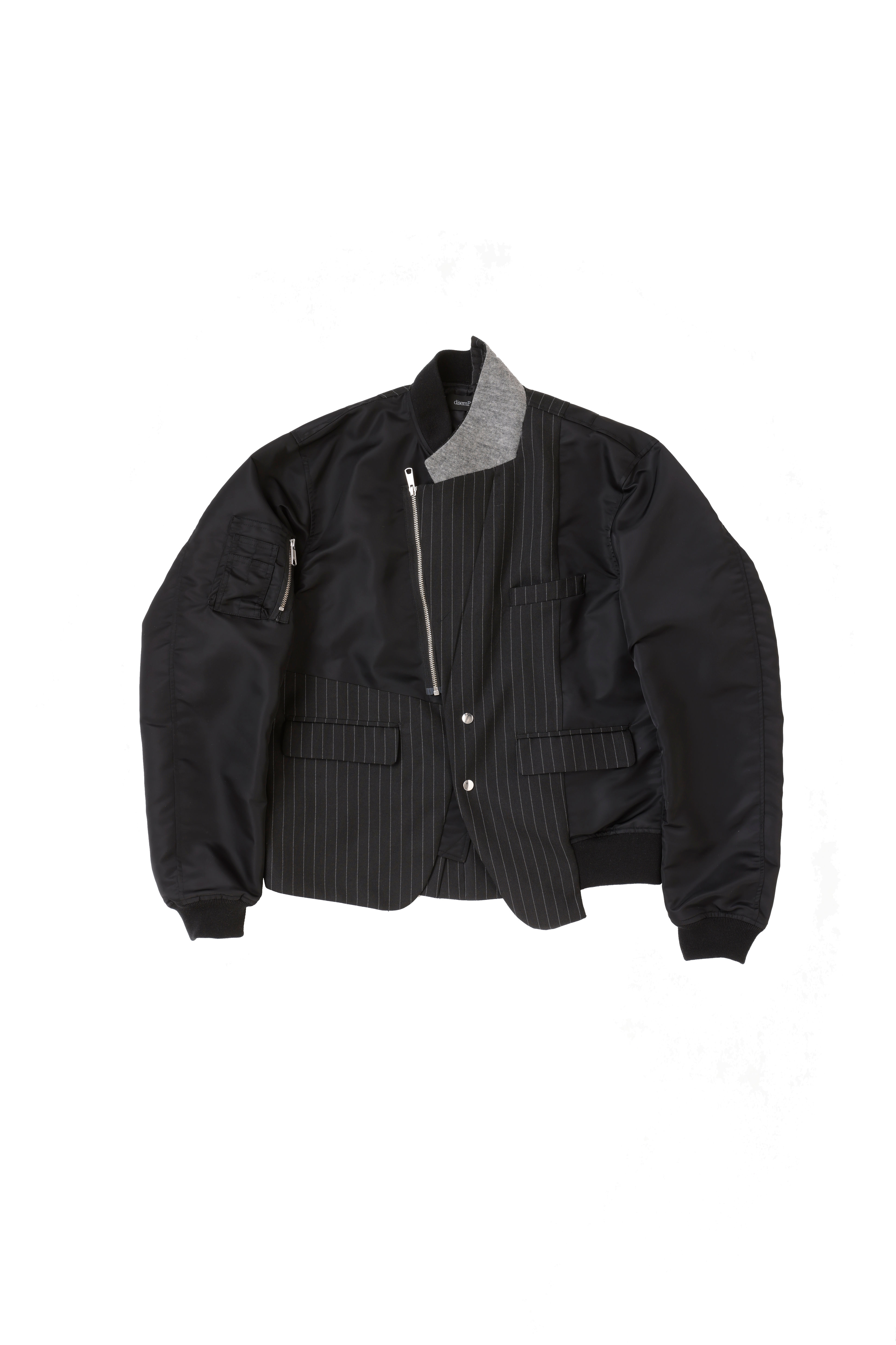 Asymmetry Switched Blouson / BLACK