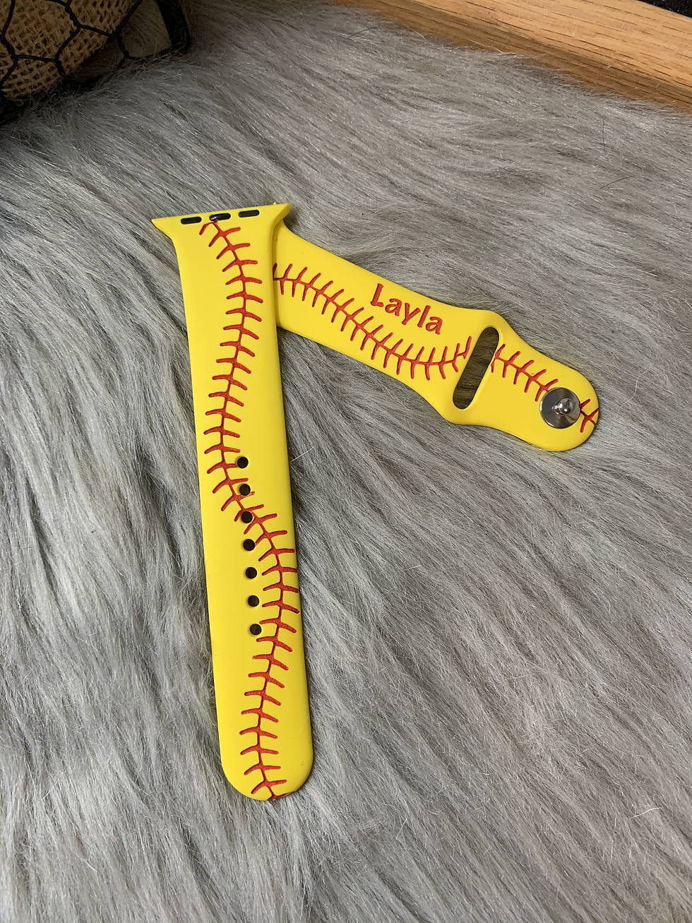 Thumbnail: Baseball Stitch Watch Band Colored In