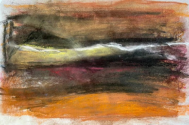 Moors with swan - 41cmx27cm - pastel dra