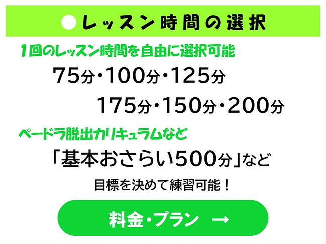 自由なレッスン時間