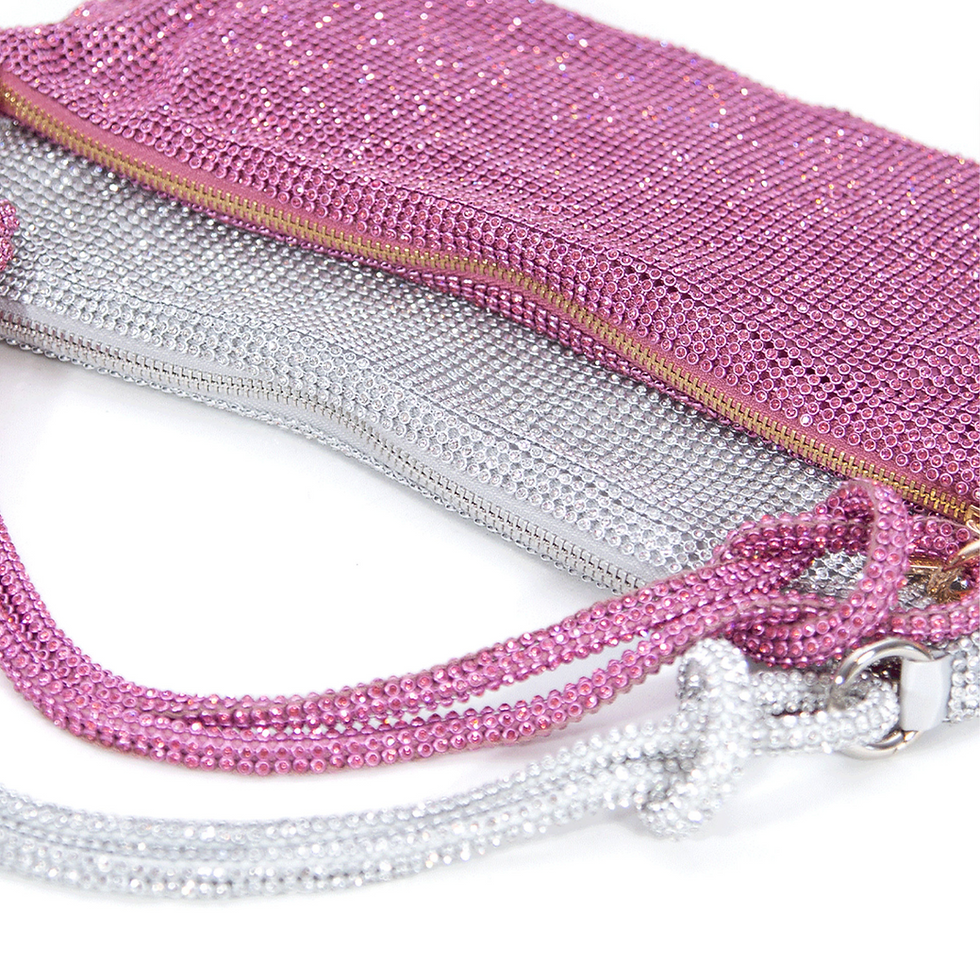 Küçük resim: Marla Silver Rhinestone Bag - Marla Gümüş Taşlı Omuz Çantası