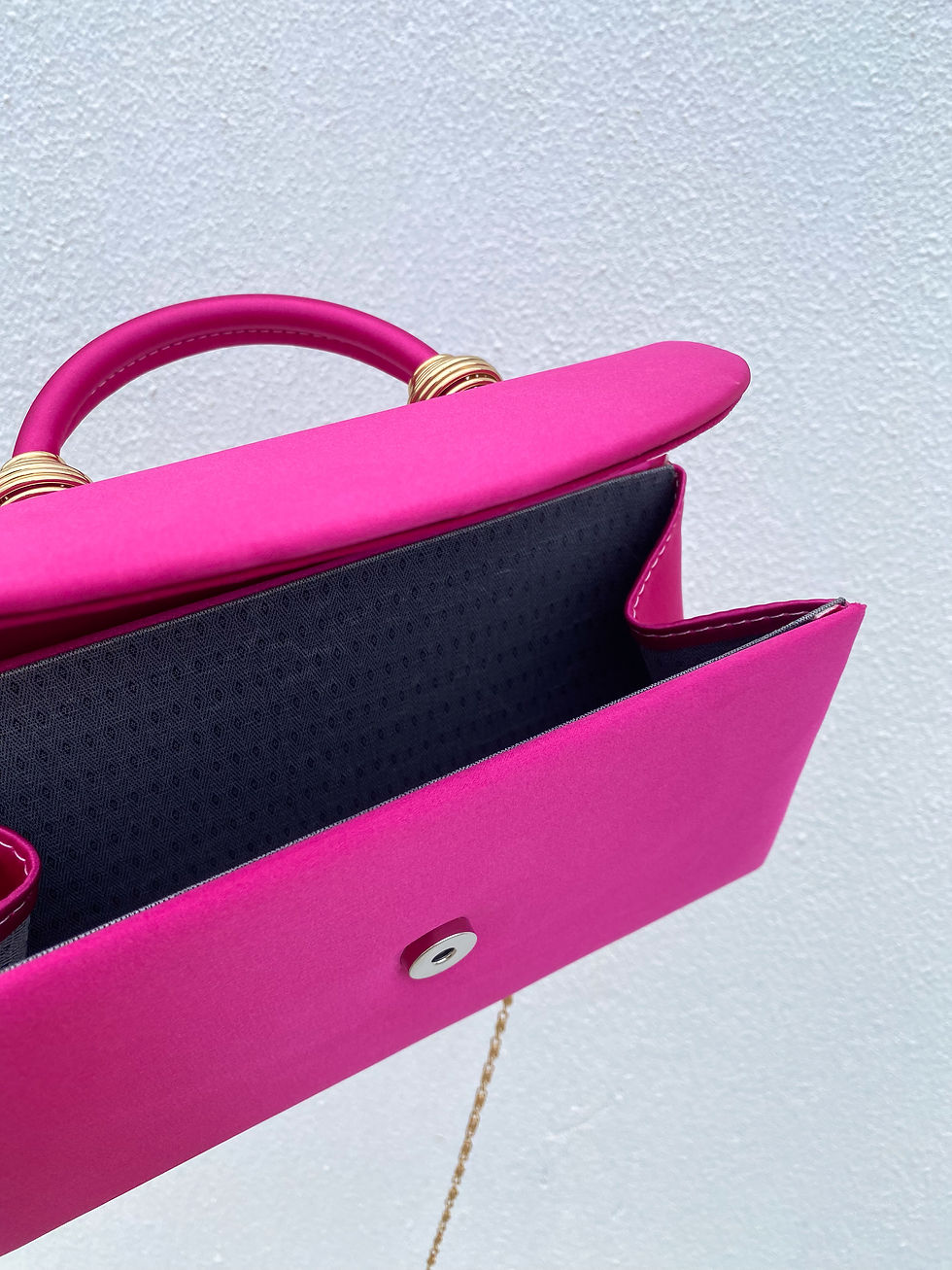Küçük resim: MYA BAG, PEMBE SATEN EL ÇANTAS