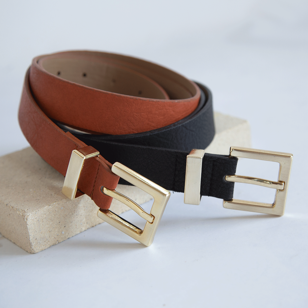 CRUELTY FREE SUSTAINABLE VEGAN BELT - VEGAN DERİ KEMER