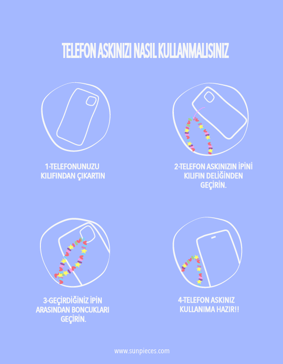 Küçük resim: DAISY İNCİLİ, EMOJİLİ BONCUK TELEFON ASKISI, TELEFON ZİNCİRİ