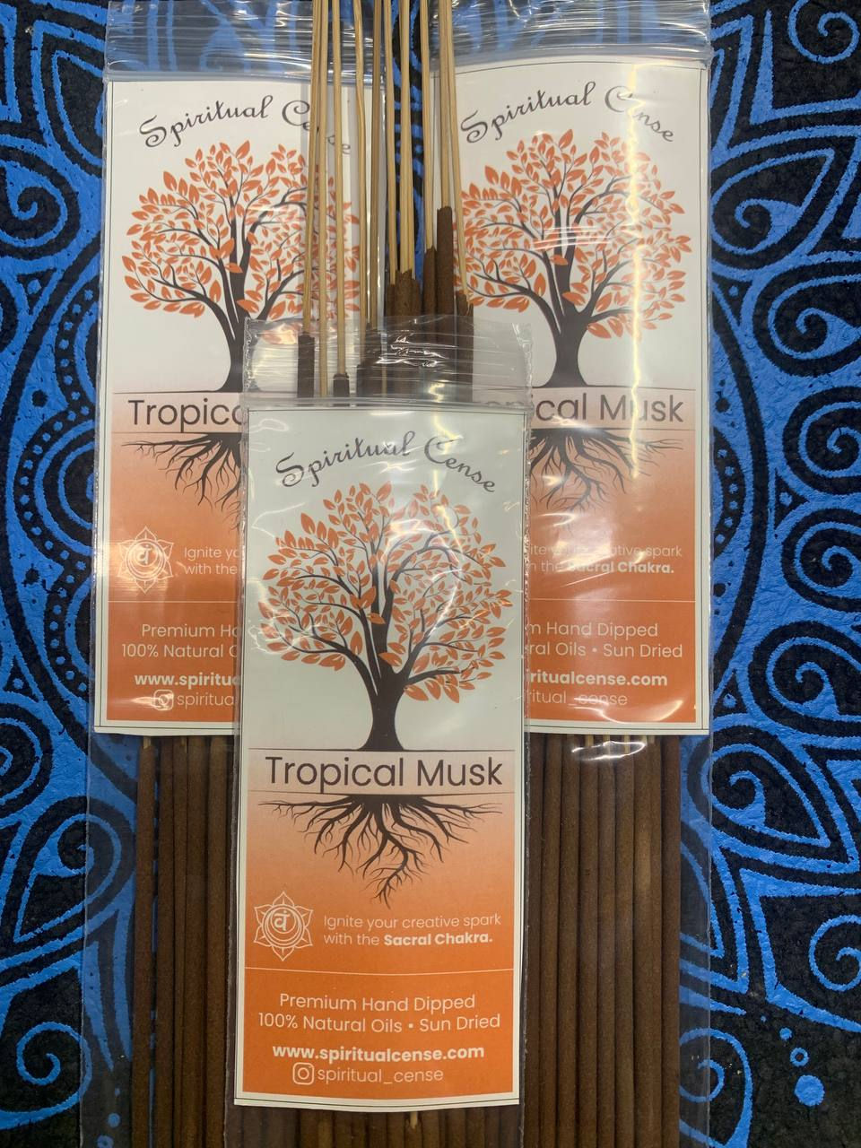 “TROPICAL MUSK” Sacral Chakra Incense Pack of 15