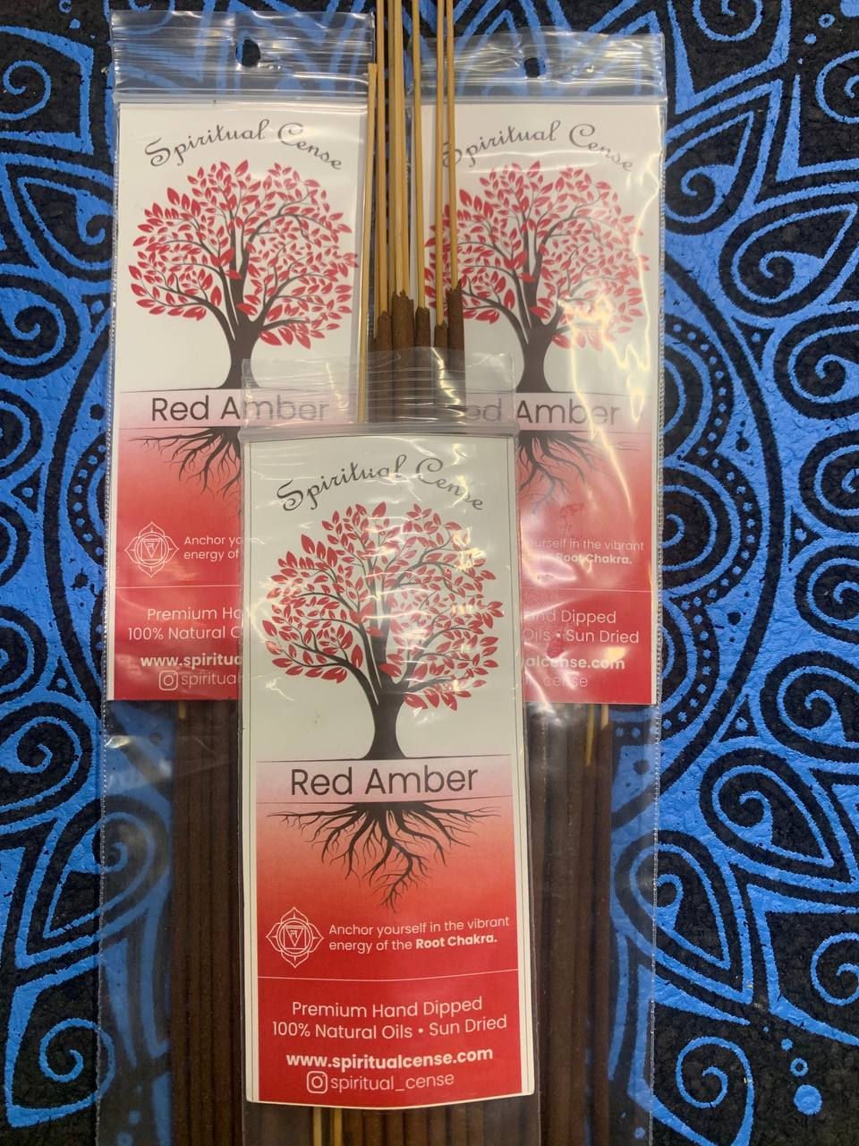 “RED AMBER” Root Chakra Incense Pack of 15