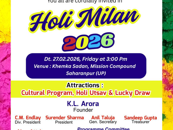 Celebrating Colors, Celebrating Togetherness – Holi Milan 2026