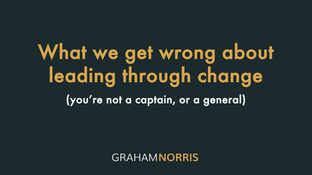Title: What we get wrong about leading through change. 