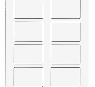 7231 - Craftiff 2x3 Inches Matte White Labels