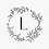 Thumbnail: Greenery Wreath Single Initial Semi-Custom Monogram