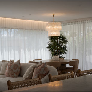 Lounge dining renovation Mermaid Beach open plan coastal interior Barrile Building