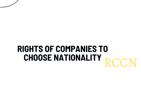 RIGHTS OF COMPANIES TO CHOOSE NATIONALITY
