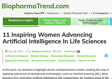 BiopharmaTrend highlights 11 women entrepreneurs advancing AI in life sciences