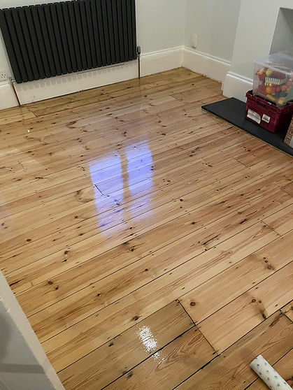 Pine wood floor restoration
