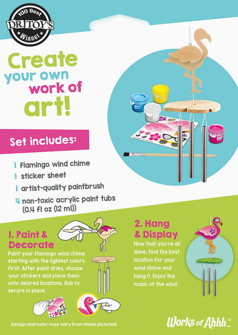 Thumbnail: Flamingo Wind Chime Wood Paint Set