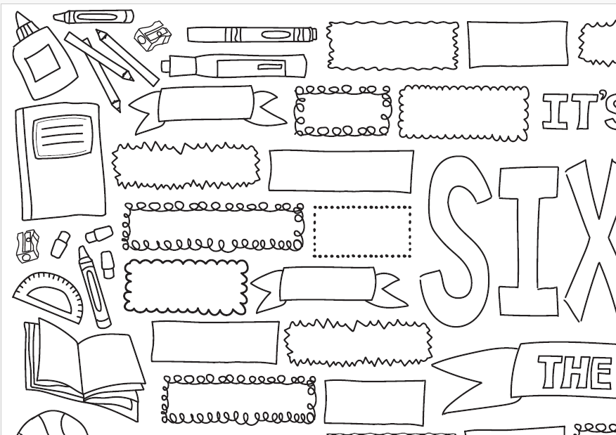 Thumbnail: Sixth Grade Giant Coloring Page