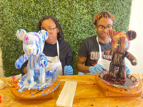 Fun Time At FLUID PAINTING