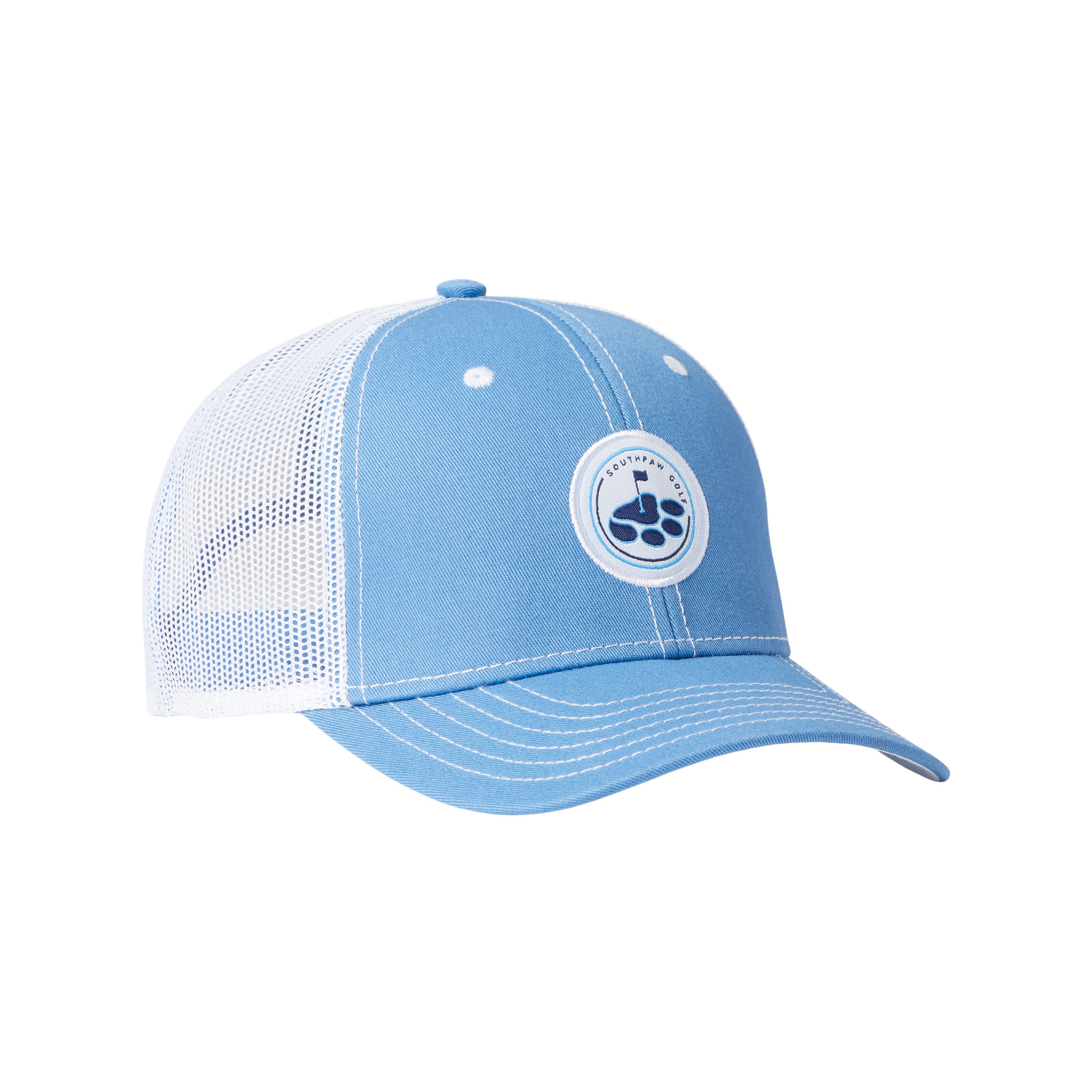 Southpaw Golf Trucker Hat - Carolina Blue
