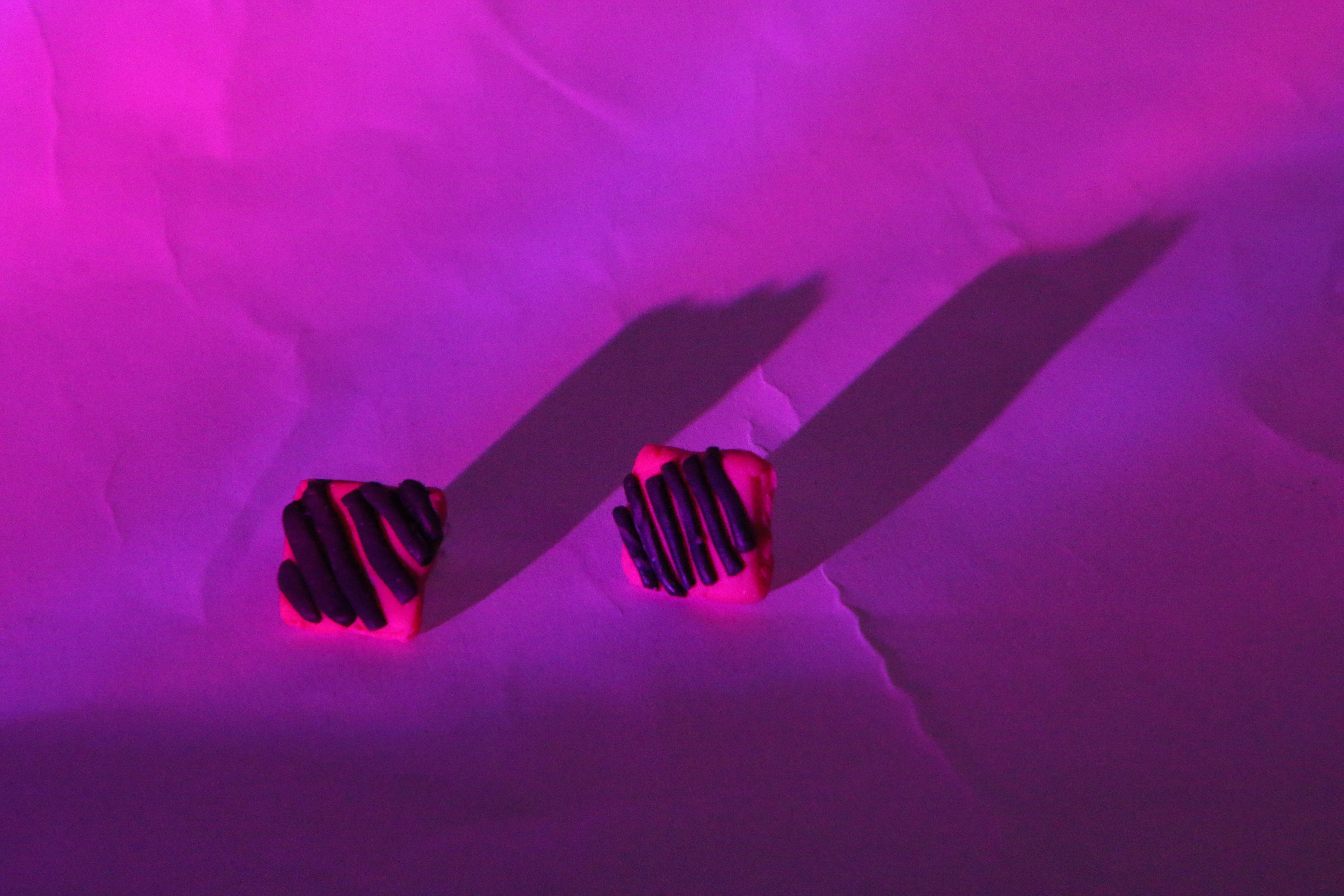 retro square textured earrings