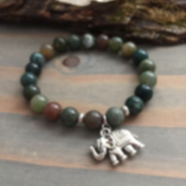Lucky Elephant Charm Bracelet + Silver