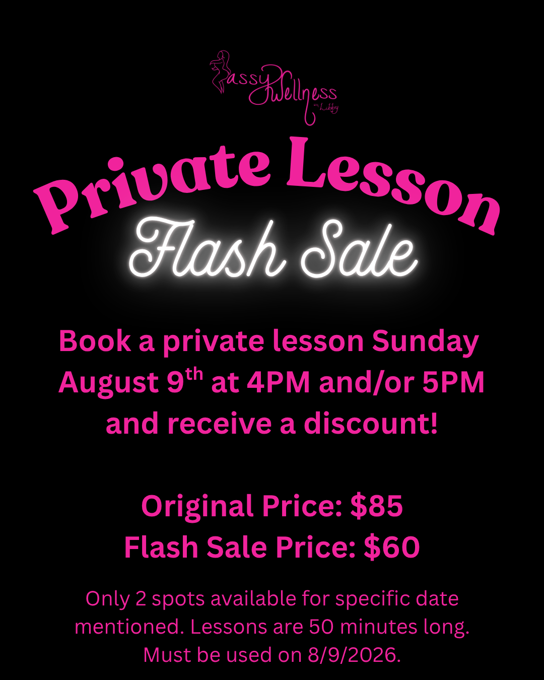 Private Lesson Flash Sale
