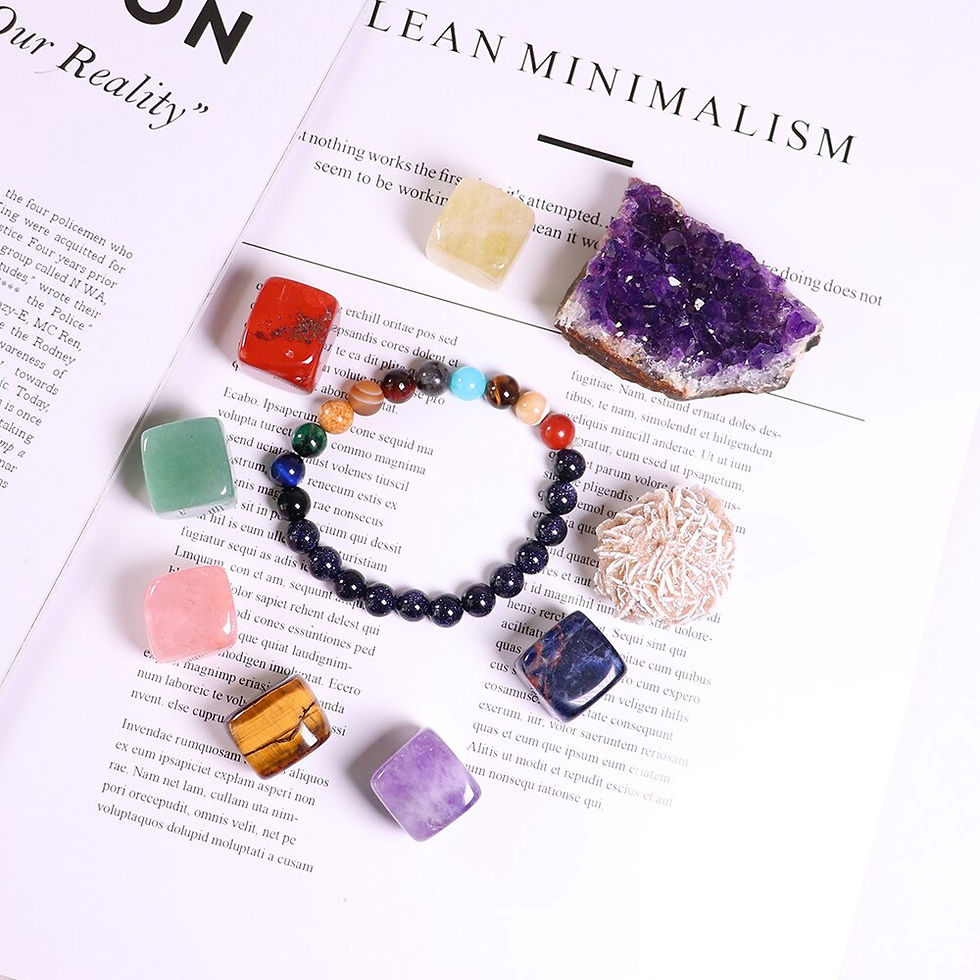Thumbnail: Natural Seven Chakra Healing Crystal Stone Mineral Specimen Box Collection