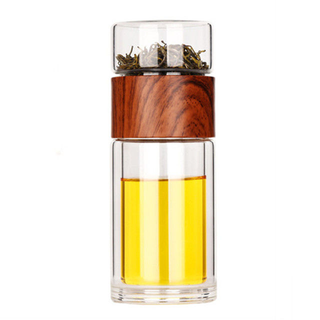 Thumbnail: Portable Double Wall Glass Infuser Drink Tumbler Eco-Friendly