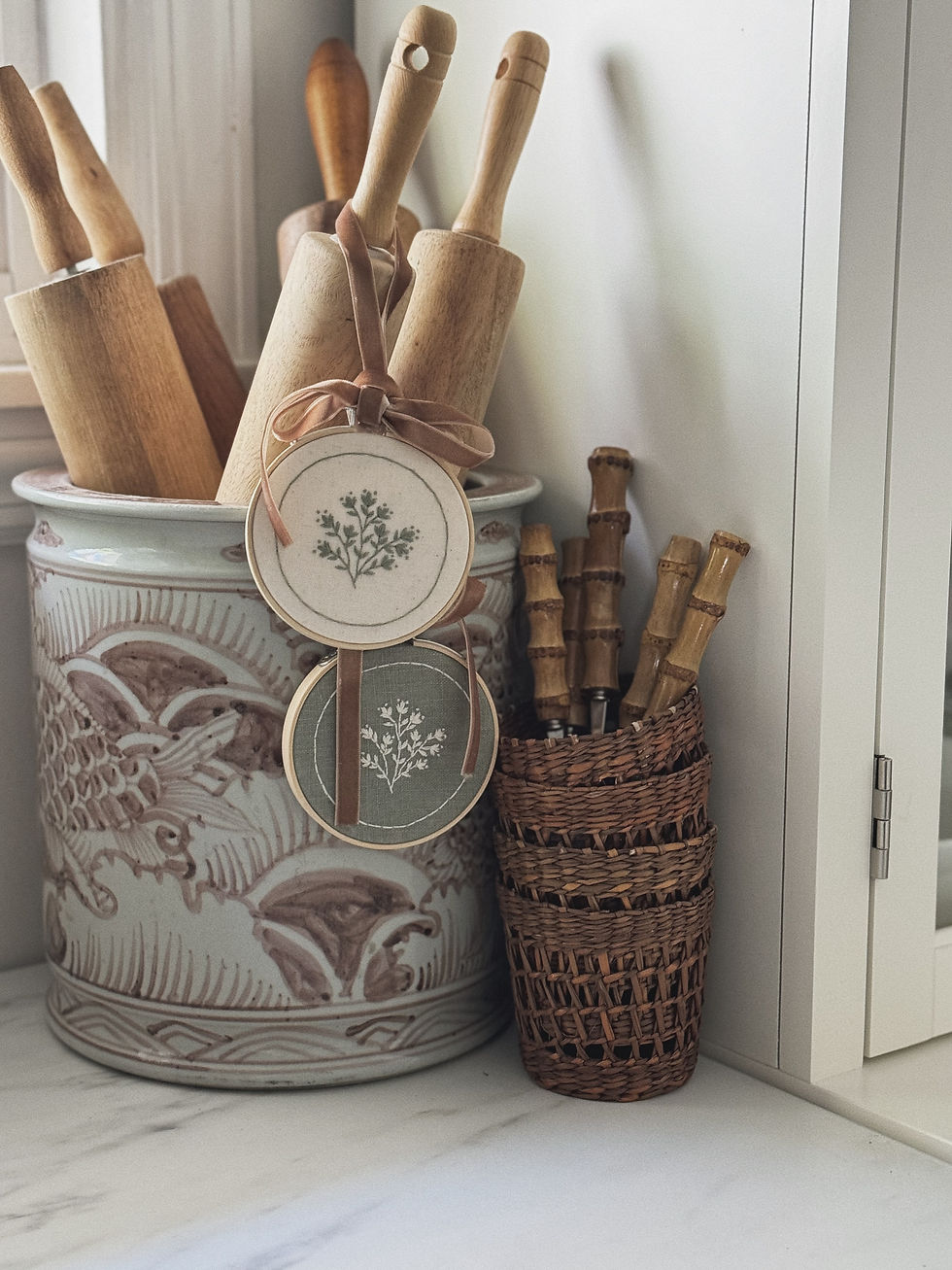 Thumbnail: Garden & Guild Emblem Embroidered Ornament