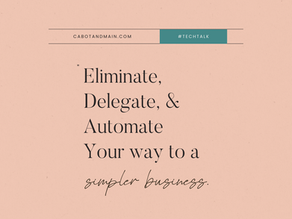 Eliminate, Delegate, & Automate your way to a simpler business.