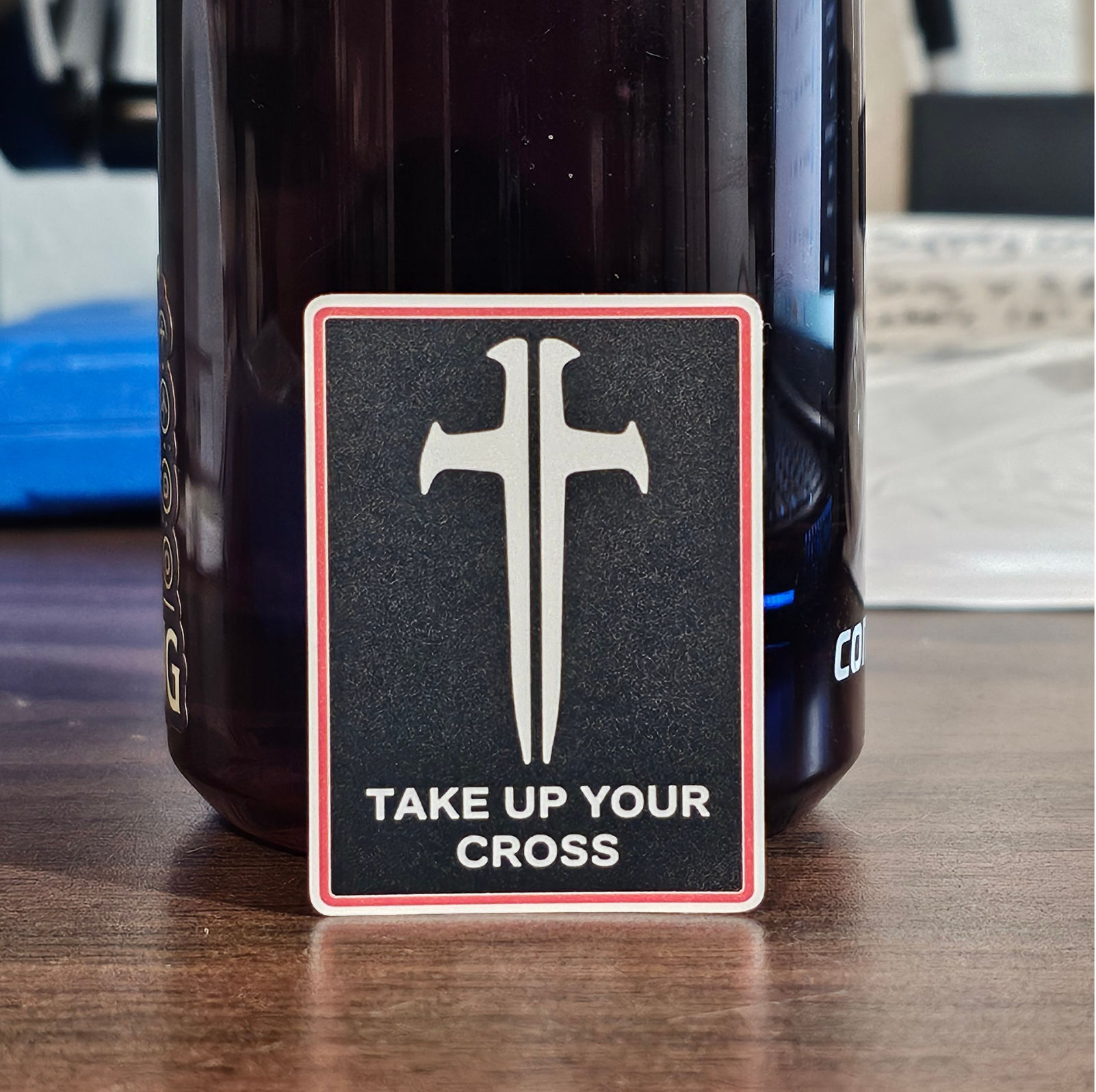 Take Up Your Cross Sword Sticker