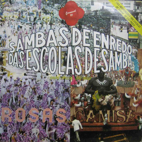 Capa do disco oficial dos sambas-enredo de 1991. Acervo Autoral Conteúdo