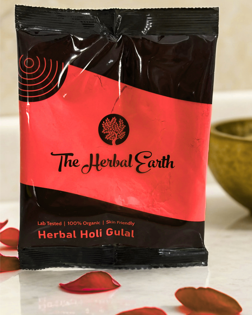 Thumbnail: The Herbal Earth | Herbal Gulal – 100 Pouches × 70 g | 100% Safe and Certified 