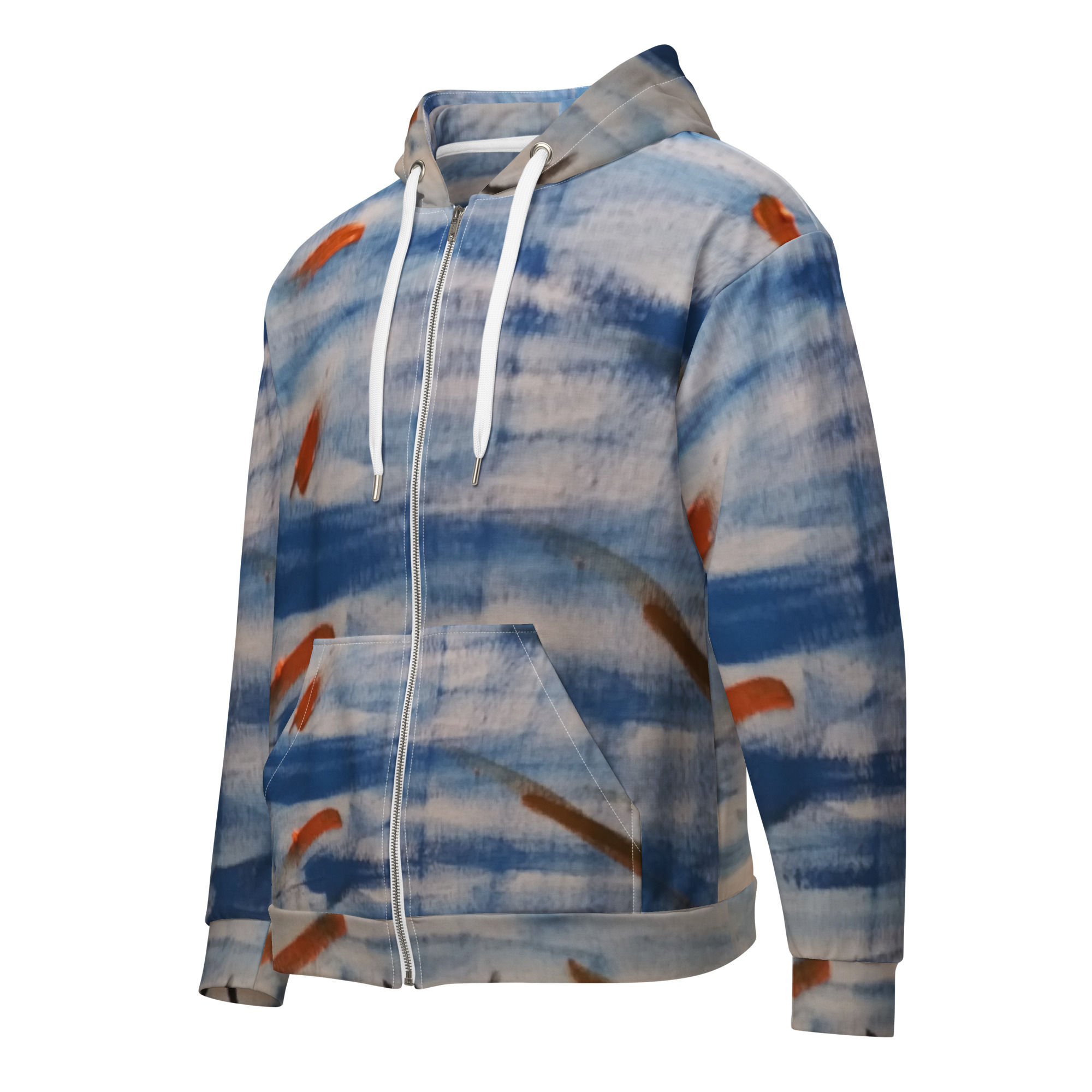 Orange Breeze Valinda Zip Hoodie, side view