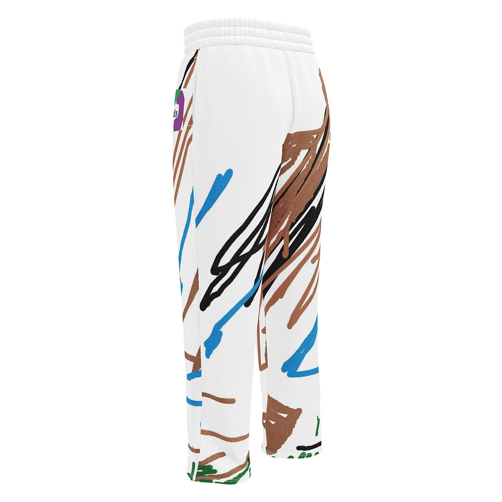 Thumbnail: Faith Valinda Wide-Leg Joggers, back view