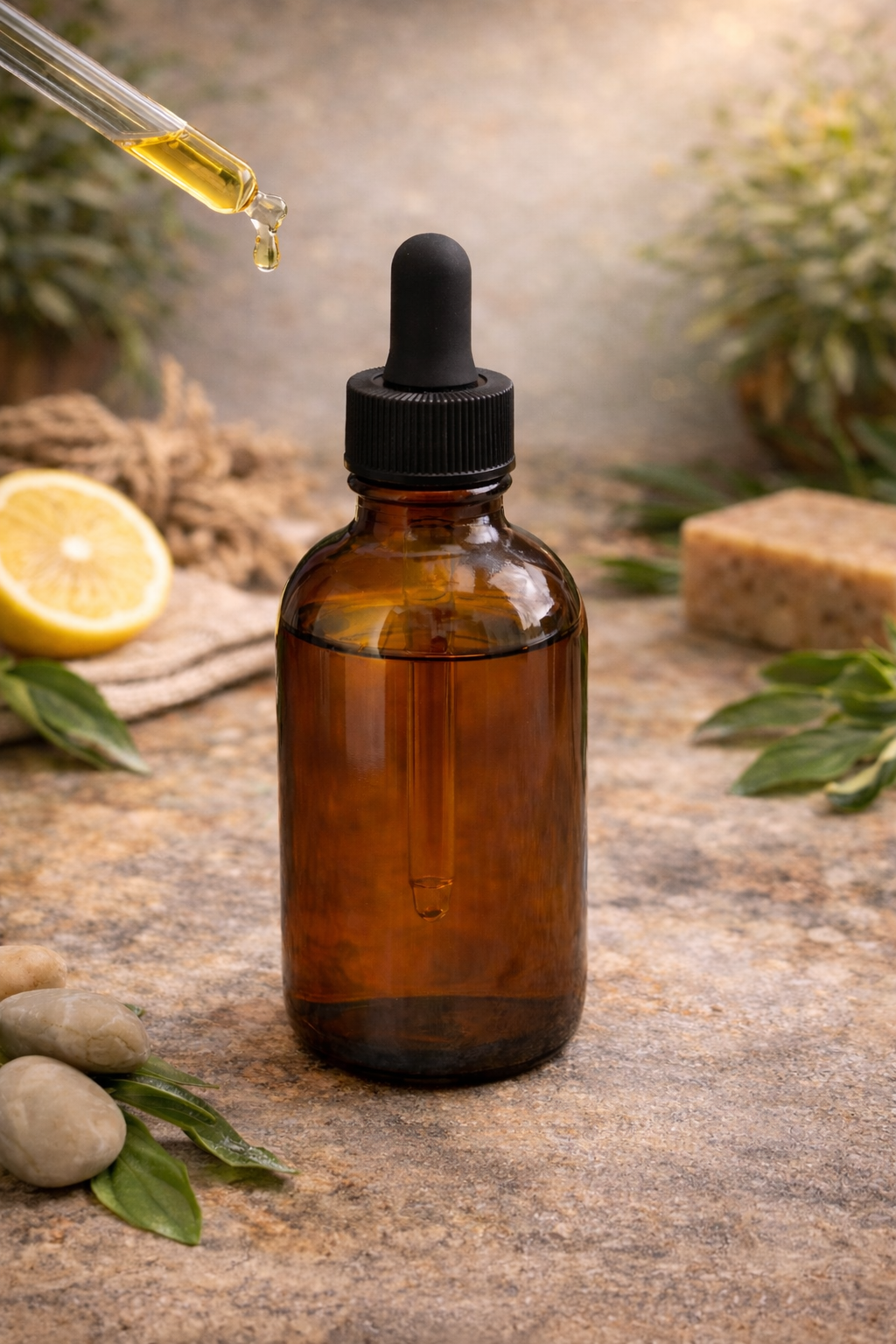 Amber Glass Bottle 4oz with Dropper