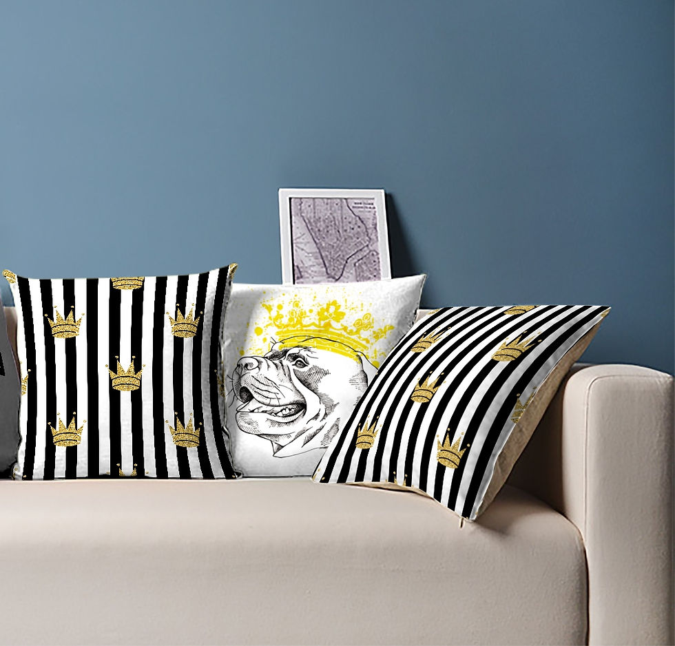 DİJİTAL BASKILI 3'LÜ KOMBİN DEKORATİF YASTIK KIRLENT KILIFI